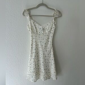 Princess Polly Cream and Blue Floral Dress